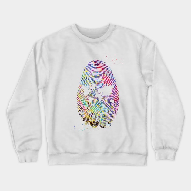 Fingerprint Crewneck Sweatshirt by erzebeth